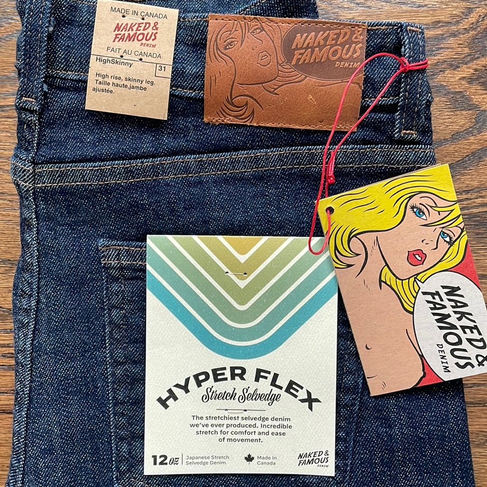 Naked & Famous High Skinny Hyperflex 12 oz Japanese selvedge